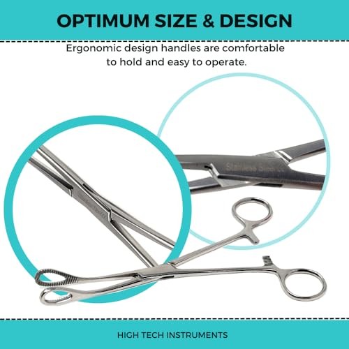 Foerster Sponge Forceps Straight + Curved Serrated Loop Jaws 7" - Curved