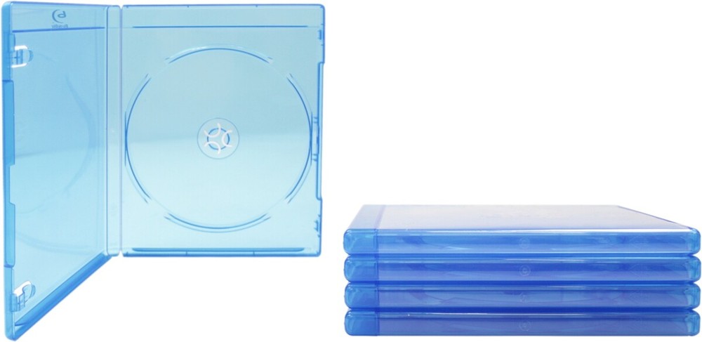 (5) Blu-Ray Standard Empty Replacement Boxes Cases - 12mm - Holds 1 Single Disc