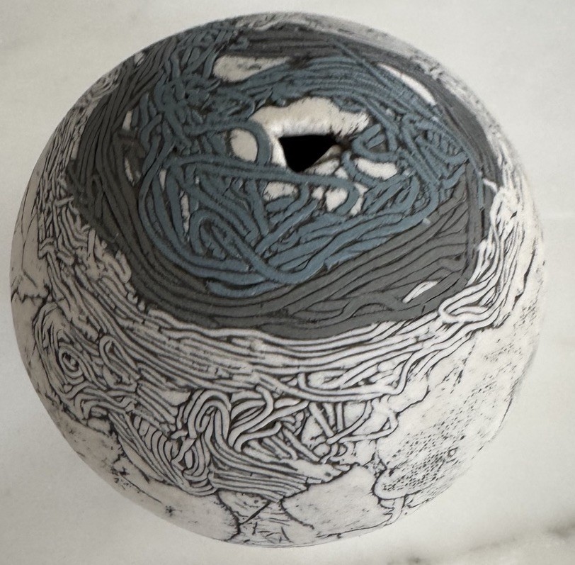 Romilla Batra California Studio POTTERY CERAMIC Original MODERN Art Signed 5”H