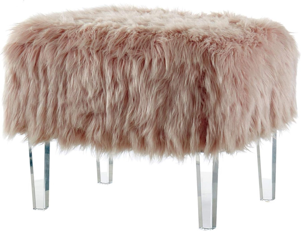 Chic Pink Susie Ottoman - Stylish  Design