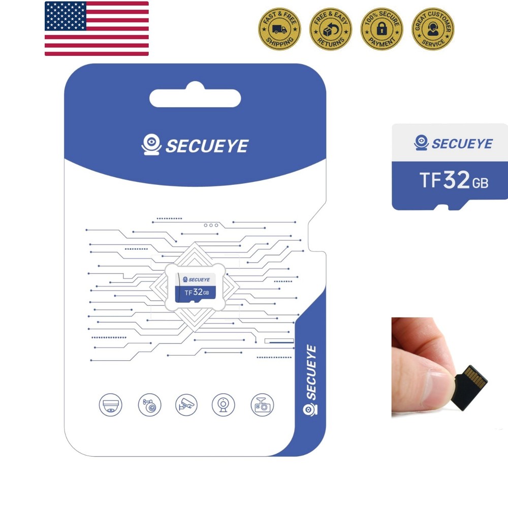 32GB TF Memory Card Class 10 High Speed Reading/Writing for Security Camera D...