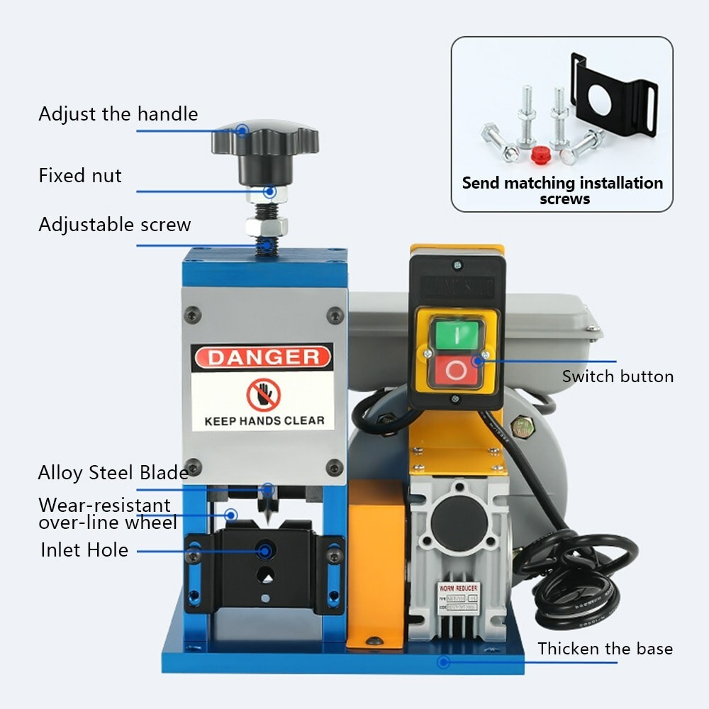 Automatic Scrap Cable Stripper Electric Wire Stripping Machine Copper Recycling