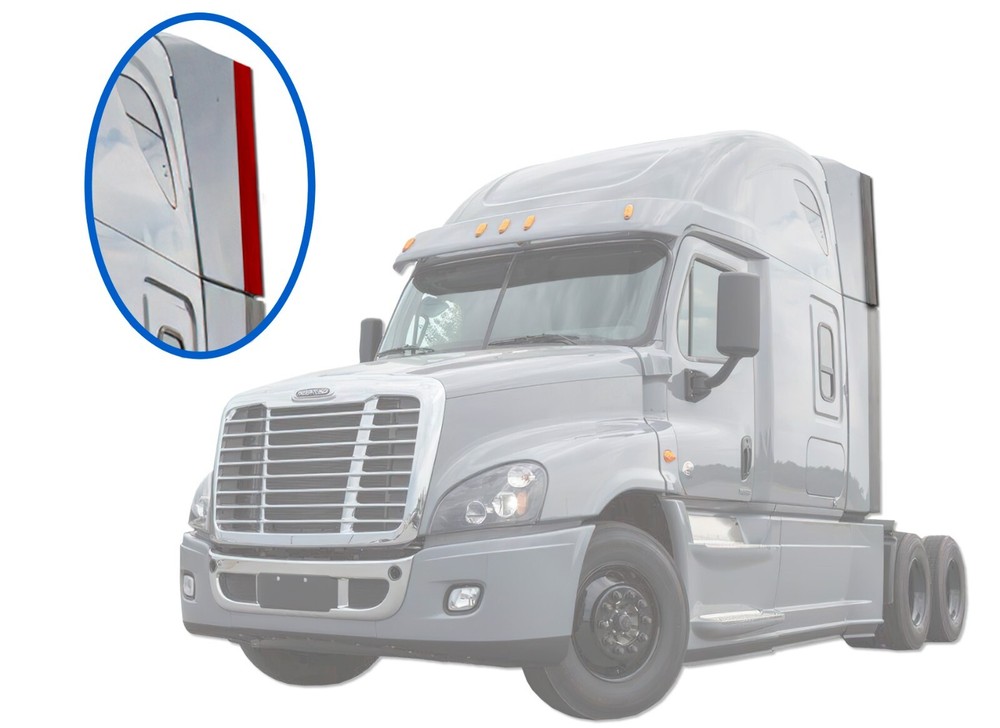 Upper Cab Fairing Extension for Left Side, Freightliner Cascadia 2008-2016