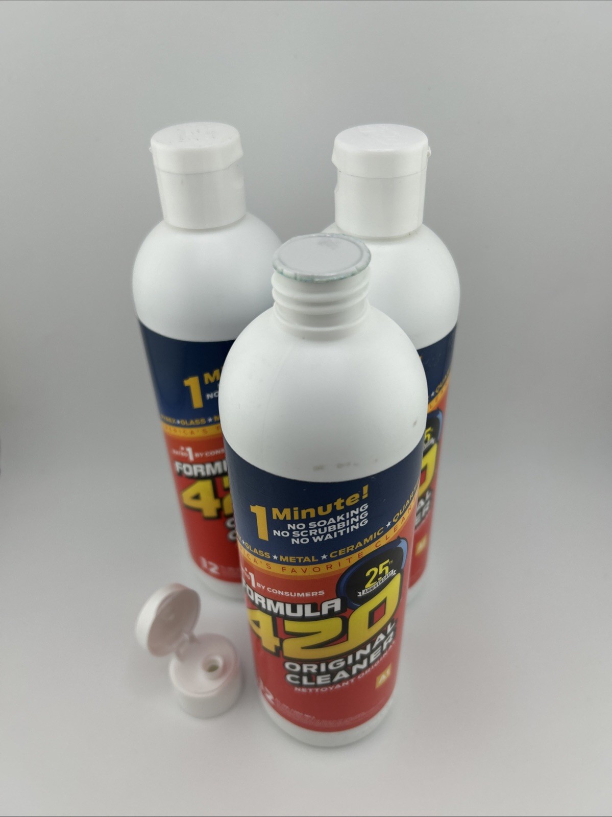 Formula 420 Original 1 Min Perfect Cleaner Pipe Pyrex Metal Glass Ceramic 3-Pack