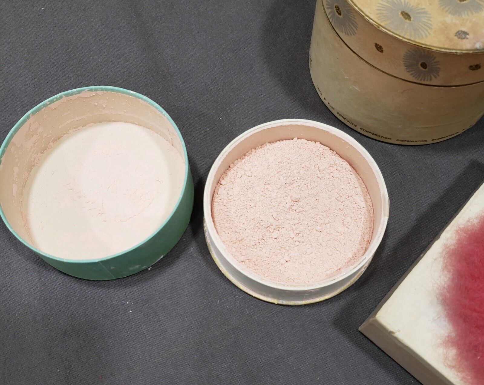 Vintage Dusting Powder Boxes Lot of 5 Advertising Vanity Collectibles 1940s 50s