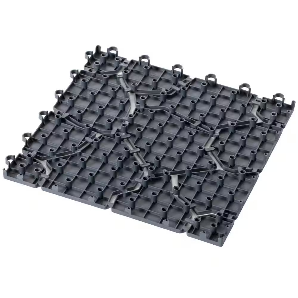 Gray Plastic Garden Path Track Interlocking Stone Look Design Pathway Tile Floor