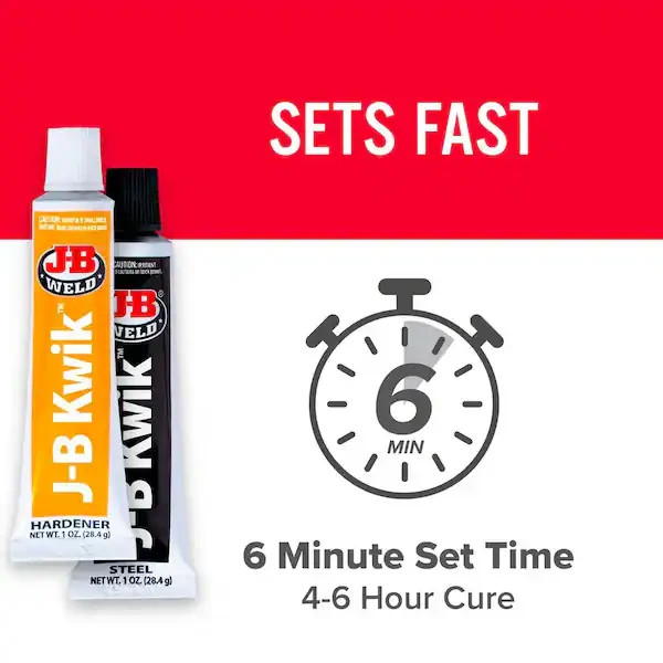J-B Weld 8276 KwikWeld Quick Setting Steel Reinforced Epoxy - Dark Grey 2 oz