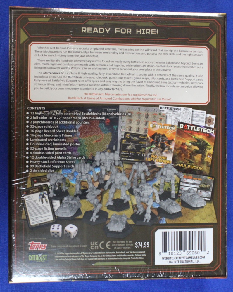 Catalyst Battletech Mercenaries Standard Box Set + Posters & 5 Salvage Boxes