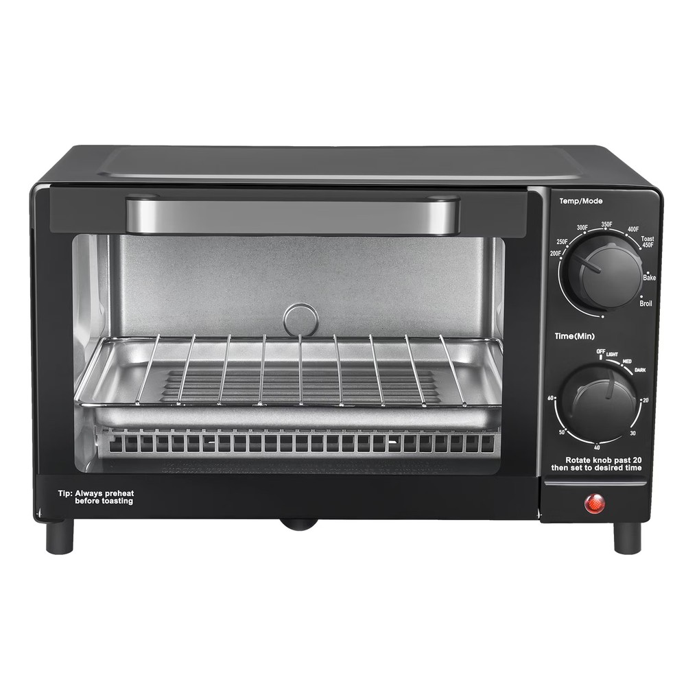 Mainstays 4 Slice Countertop Toaster Oven Black