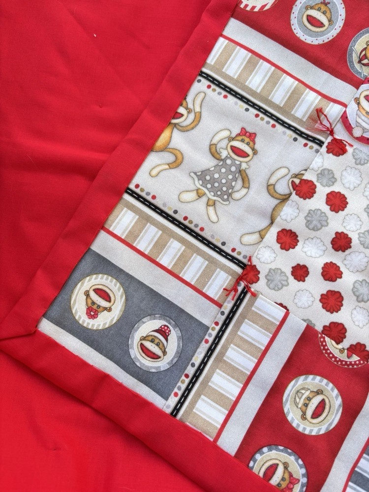Handmade “Sock monkey” Baby Quilt
