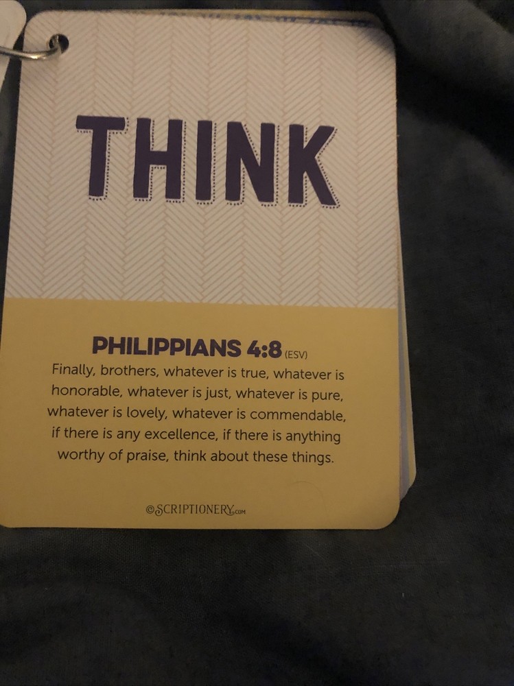 Scriptionery - Go forth Scripture Truths 20 Bible Verses Cards on a ring