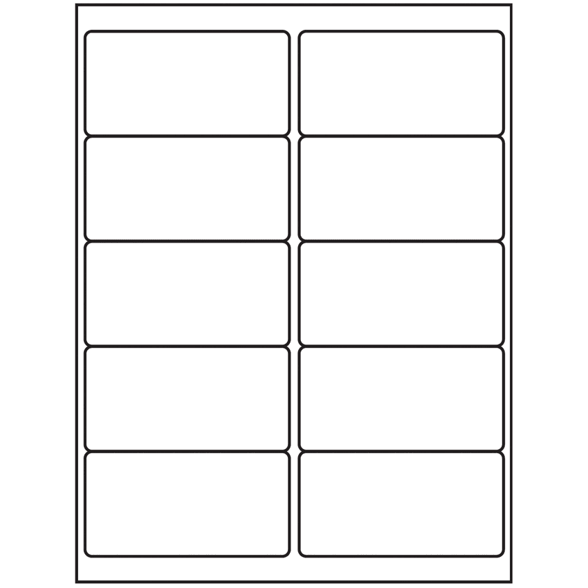 10000 Blank Plain Address Label 4x2" / 10 per page 1000 Sheets Self Adhesive