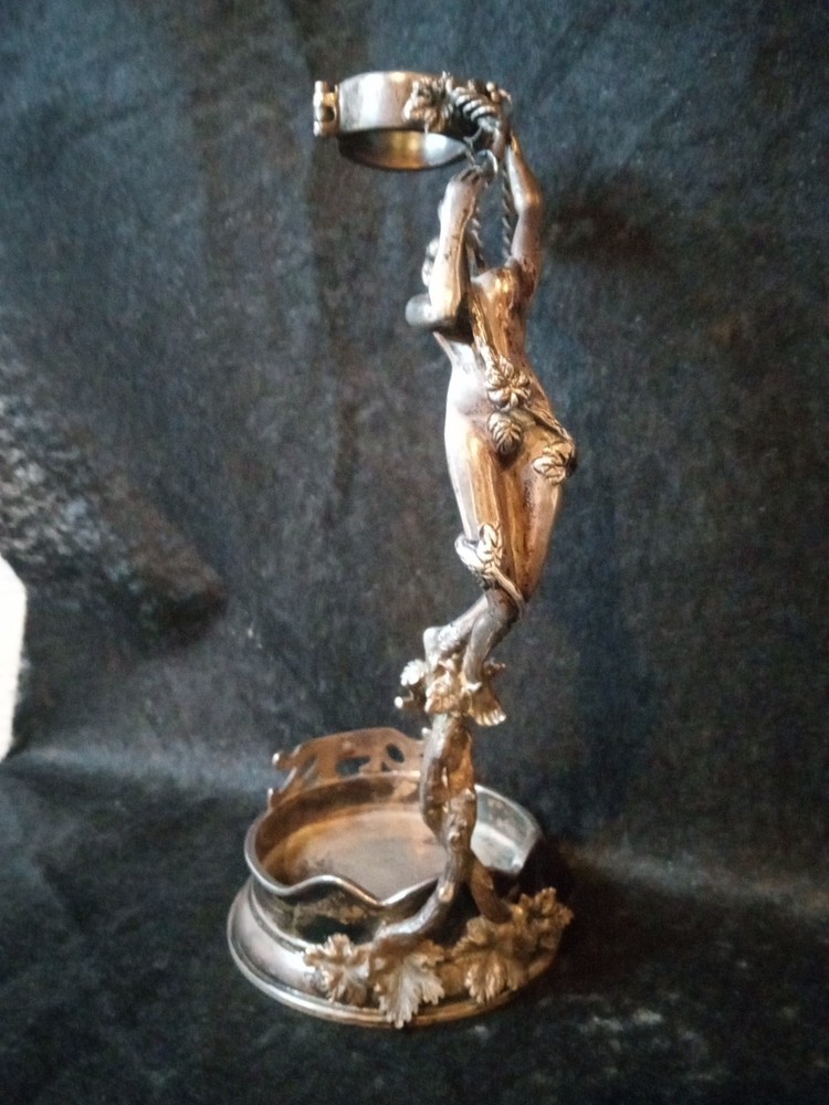 Stunning Solid Sterling Silver 925 Nymph Wine Bottle Holder 558g
