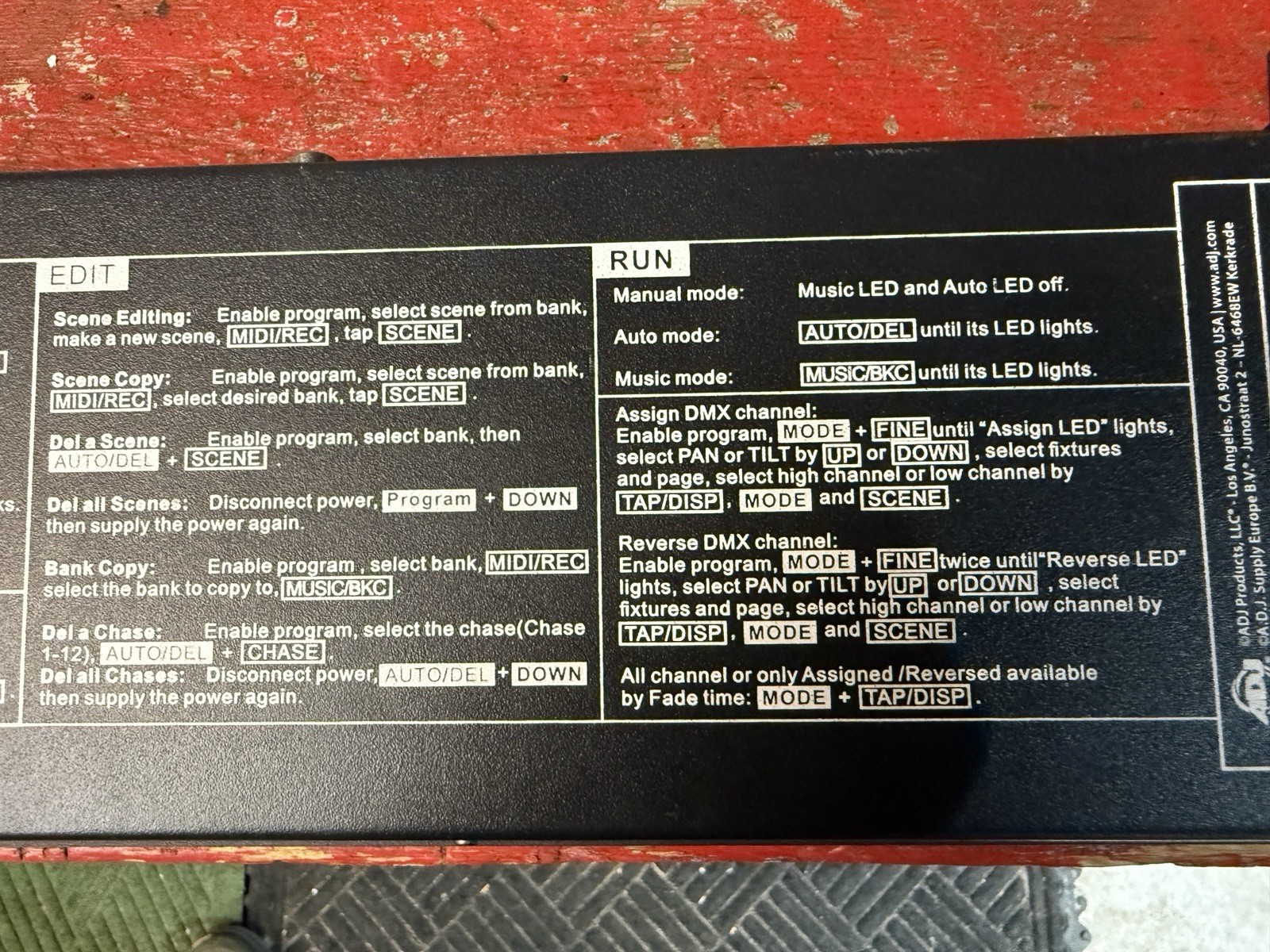 ADJ DMX Operator 384 Lighting Controller Stage DJ DMX Console 12 Fixture Control