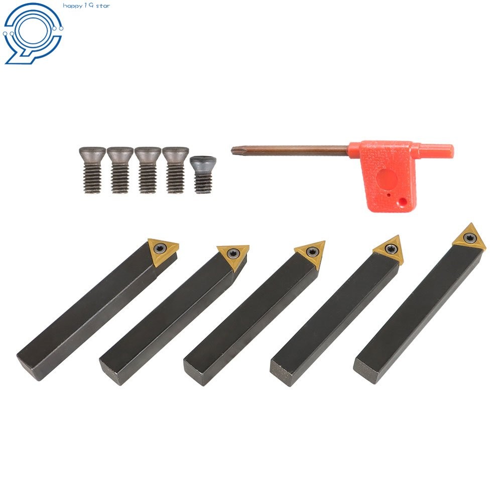 5 pack 1/2" Carbide Indexable Turning Tool Lathe Tool Bit With Carbide Inserts