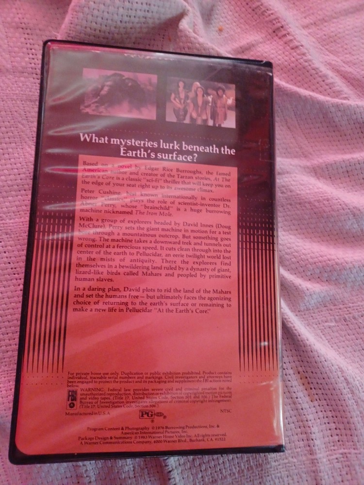At The Earth's Core First Edition Warner Home Video 1983 Release