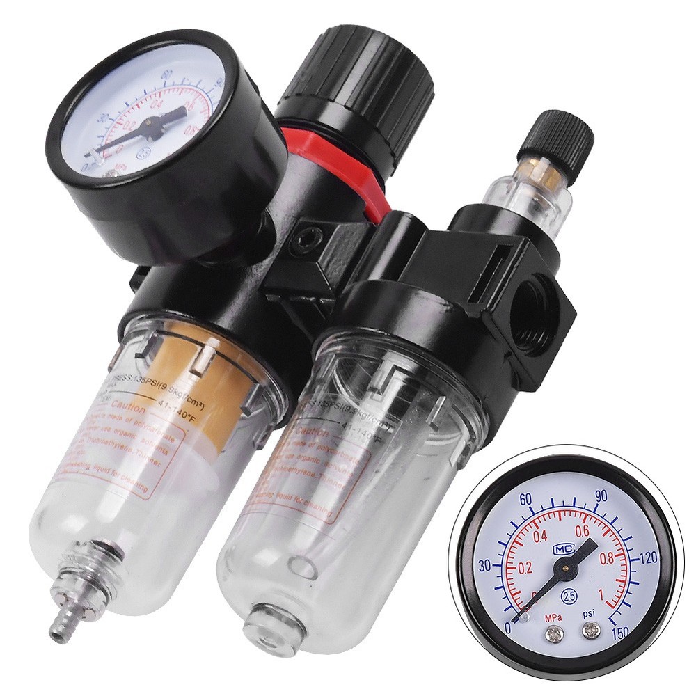 AFC-2000 Pneumatic Air Compressor Filter Regulator Moisture Trap Pressure Gauge