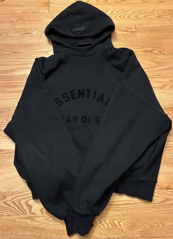 Black Essentials Hoodie