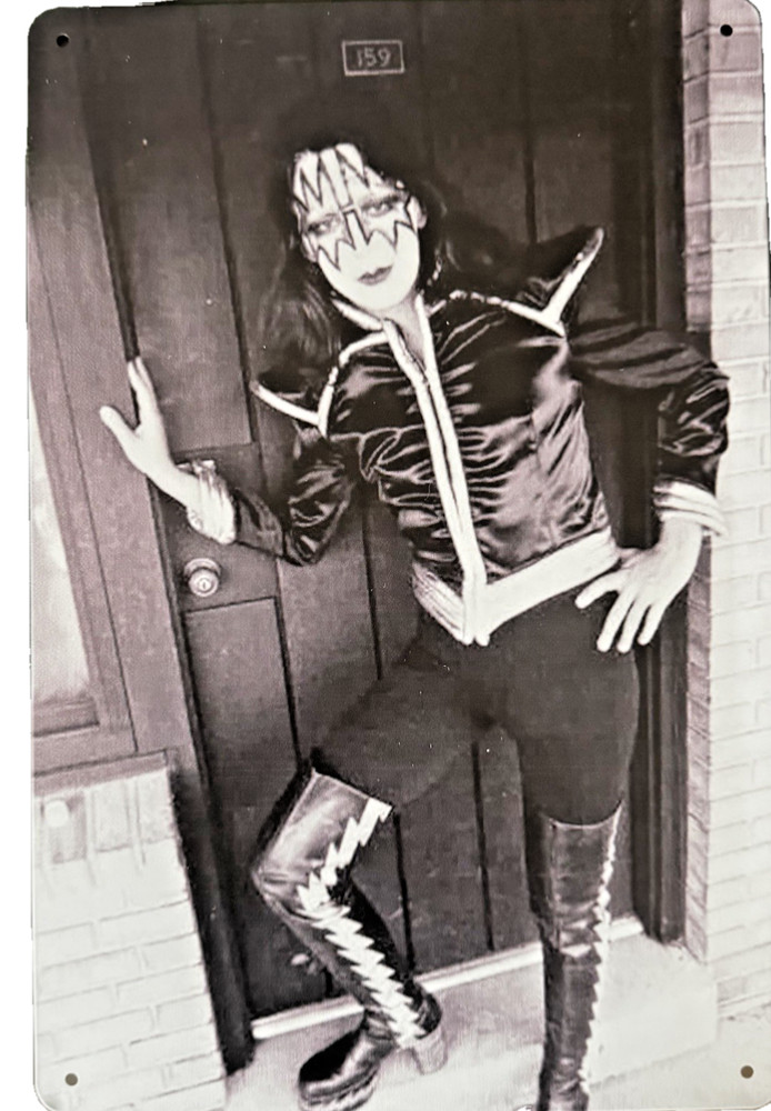 Ace Frehley  Guitarist Of KISS Metal Sign . 1975  8 x12 NEW