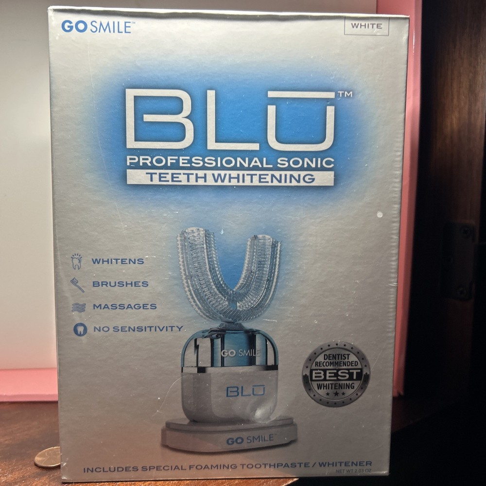 BLU PROFESSIONAL SONIC TEETH WHITENING Includes Toothpaste/Whitener NIB SEALED