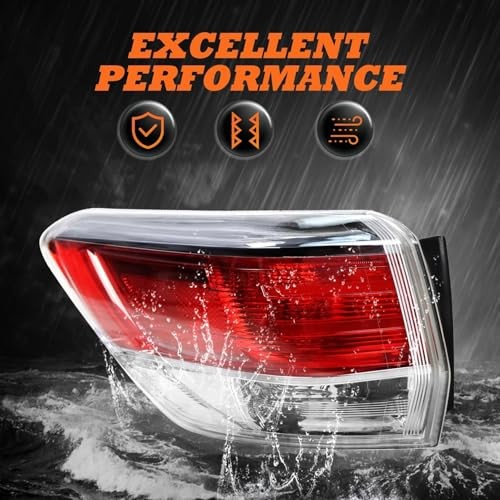 Outer Tail Light Driver Side Compatible with Highlander 2014 2015 2016 Left