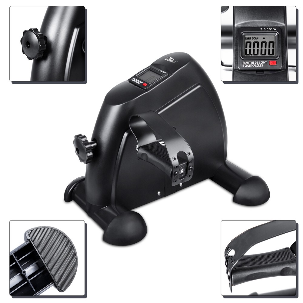 Mini Exercise Bike Pedal Exerciser Cycle Adjustable Resistance w/LCD Display