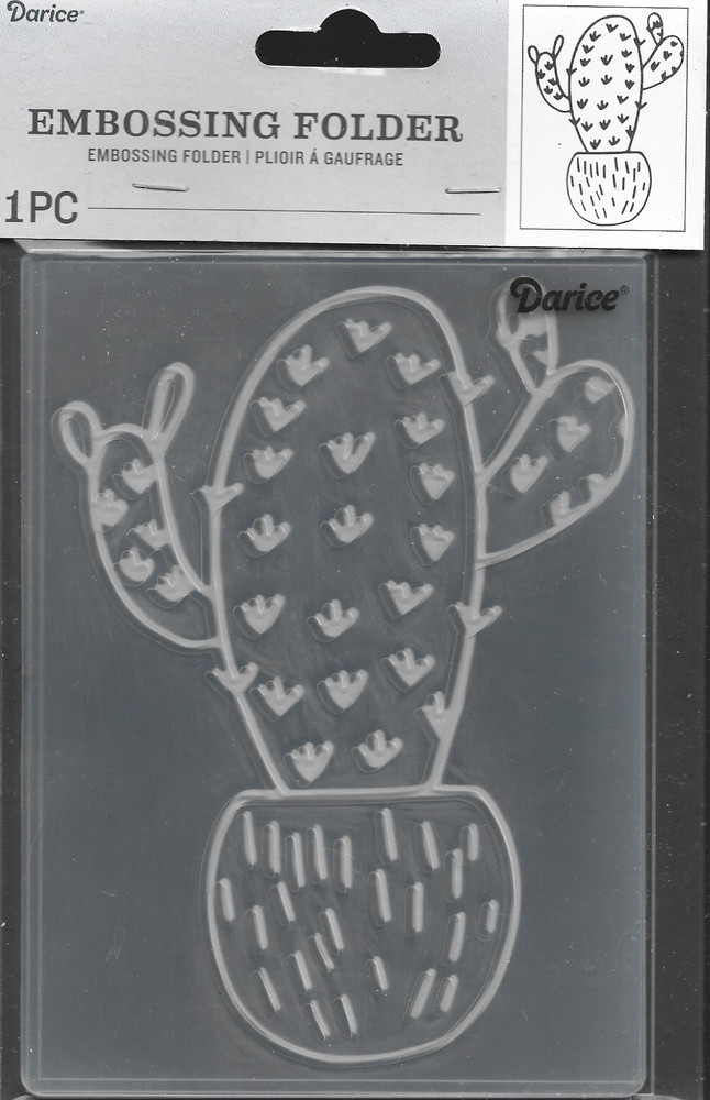 DARICE 4.25 x 5.75 embossing folder CACTUS