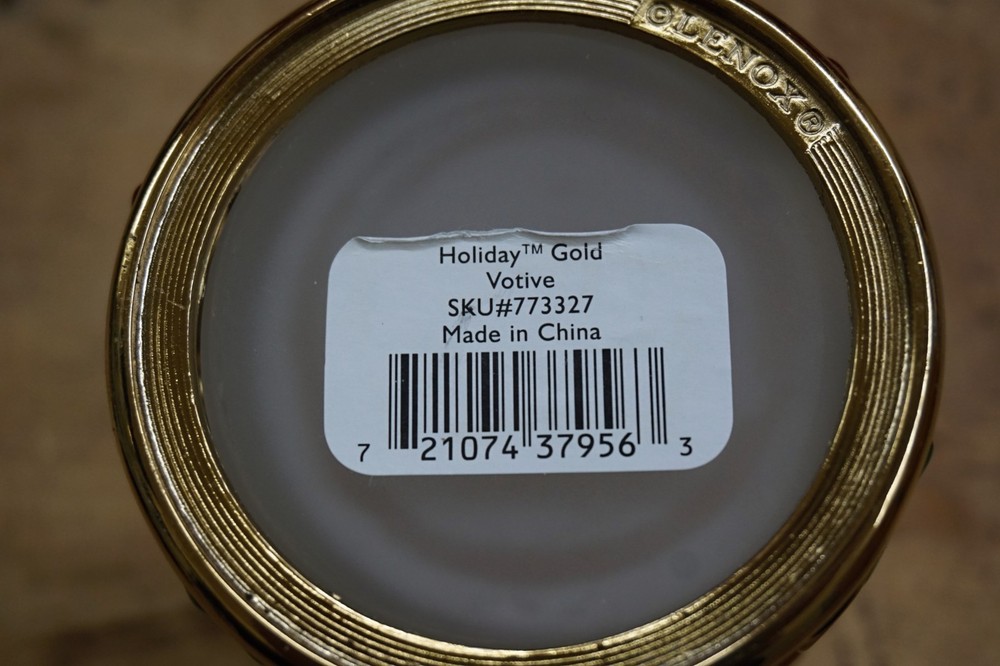 LENOX HOLIDAY GOLD VOTIVE