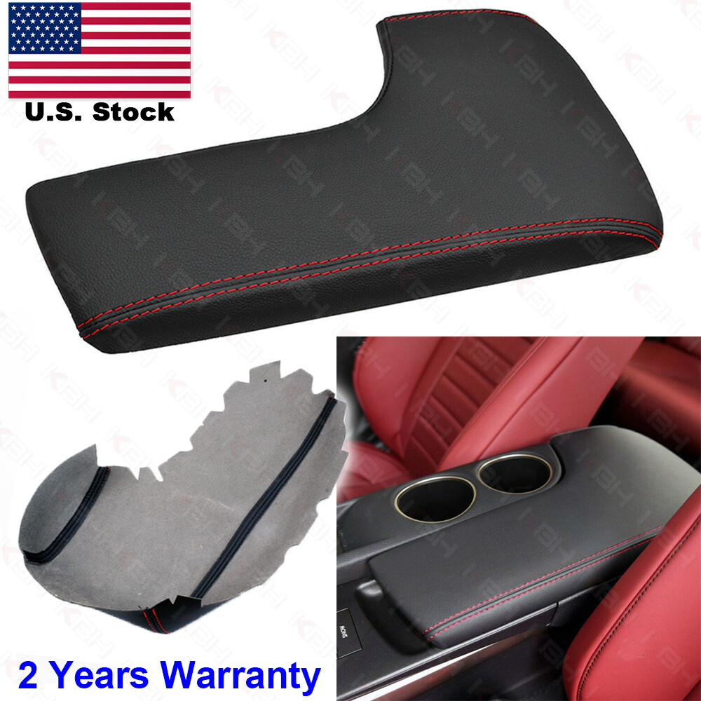 Fits 14-17 Lexus IS200t IS250 IS300 IS350 Leather Console Lid Armrest Cover Red