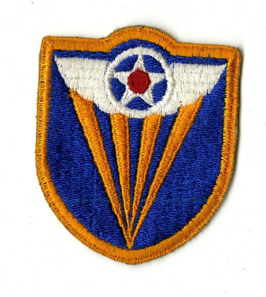 4th Air Force White Back Patch WWII Vintage Pacific Coast States