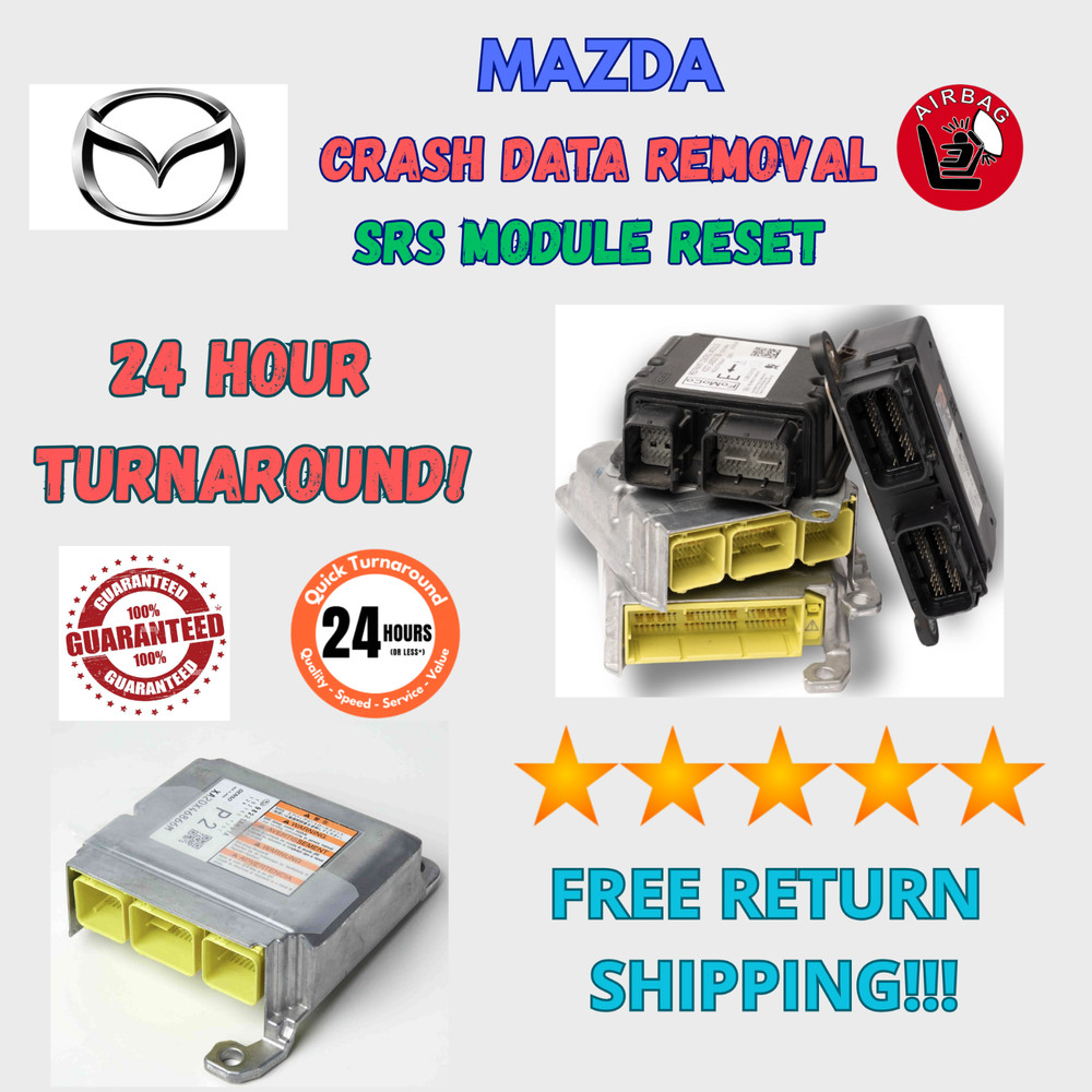 MAZDA SRS CONTROL MODULE CRASH CODE REMOVAL & RESET