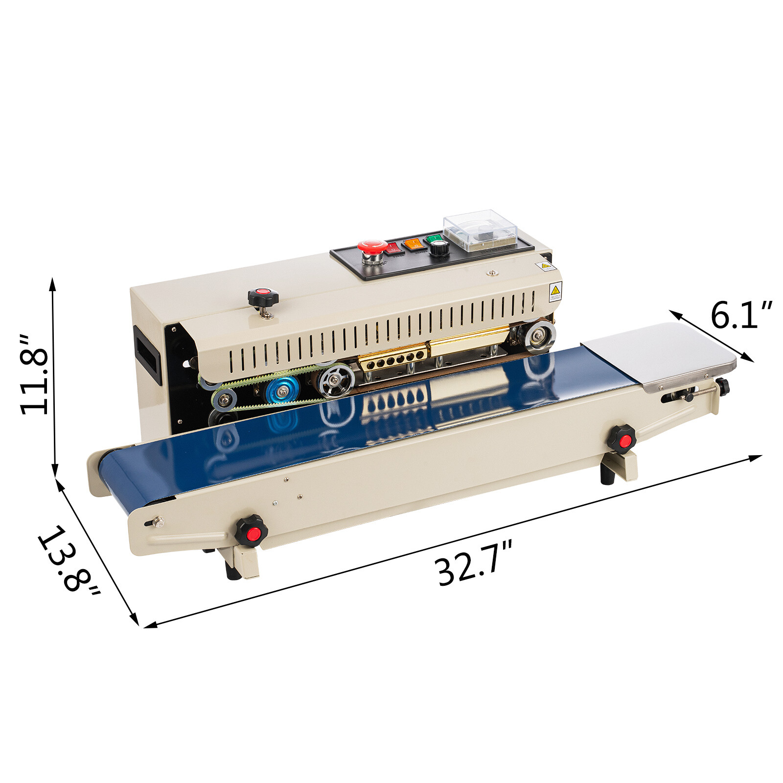 Continuous Horizontal Band Sealer FR900 Bag Sealing Machine with 20 Teflon Belts