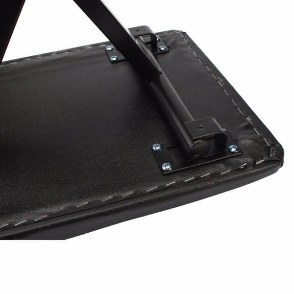 Adjustable Folding Piano Bench Stool Seat Black