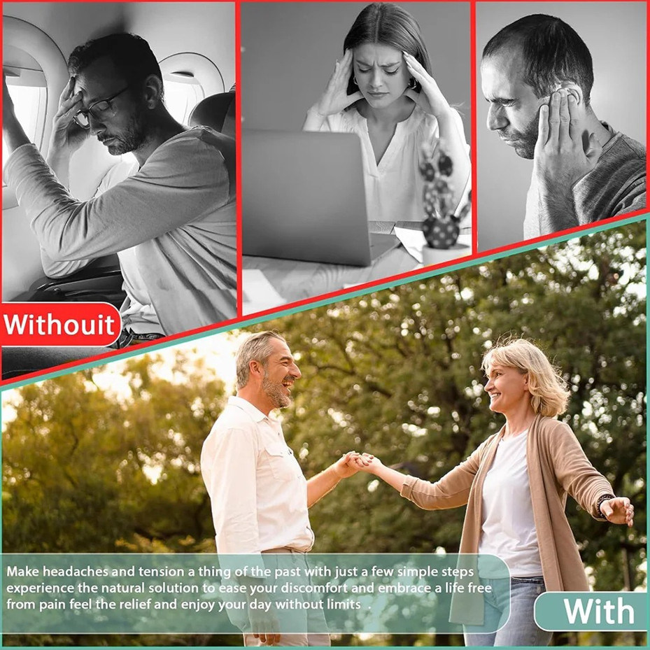 Portable Ear Pressure Relief Tool Suction Device with 3 Size Earplugs