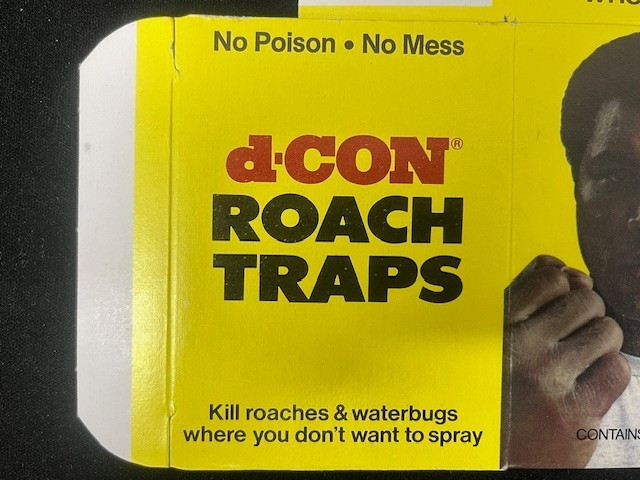 1970's Muhammad Ali " d-Con ROACH TRAPS Box (Box Only - NO Traps)