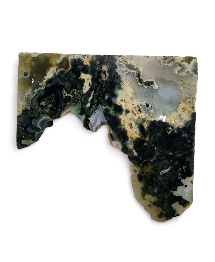 Moss Agate Faced Rough 132.4 grams.