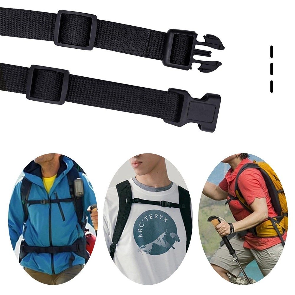 Medsuo Adjustable Backpack Chest Strap Replacement One Size, Black