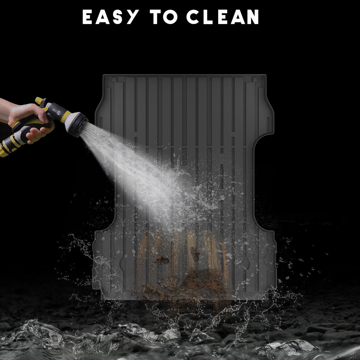 All Weather TPE Truck Bed Mat for F250 F350 F450 6.75FT Bed