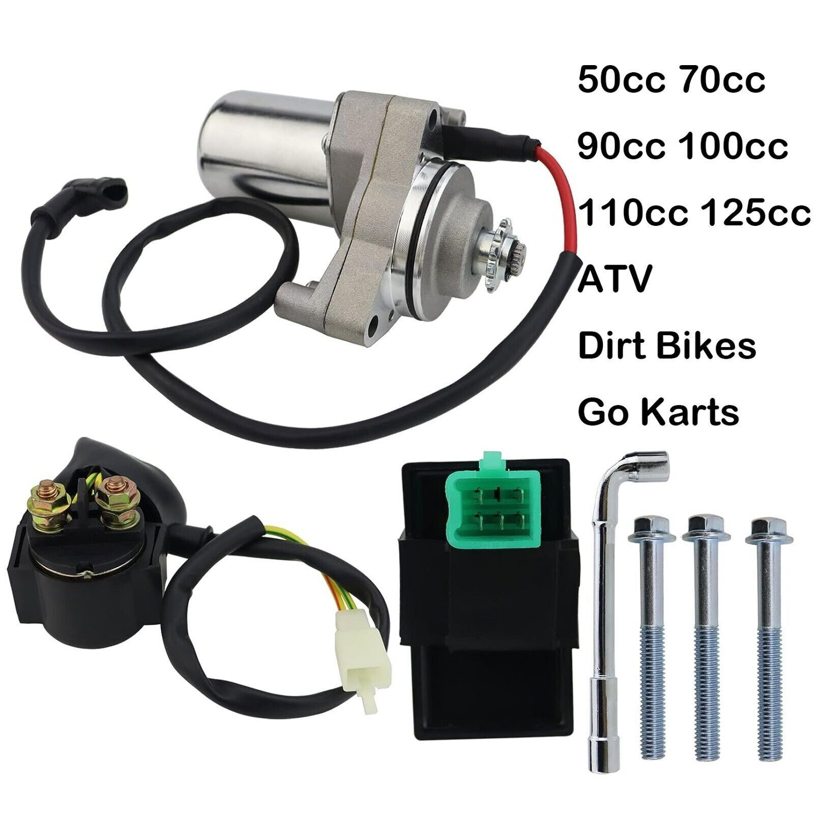 3 Bolt Starter for Taotao 125cc ATV DirtBike With Relay & CDI