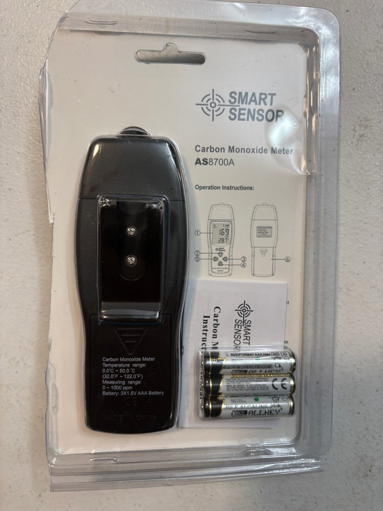 Carbon Monoxide Meter Sensor AS8700A Smart Sensor Handheld