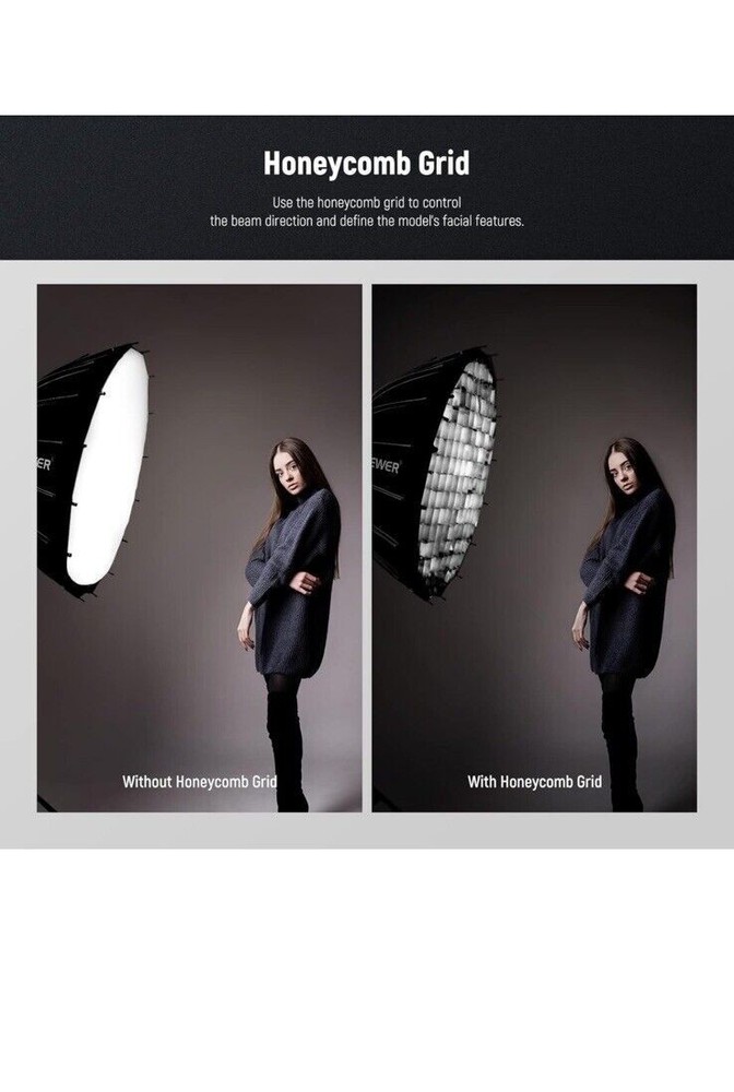 NEEWER 33inch/85cm Parabolic Softbox Quick Set up Quick Folding