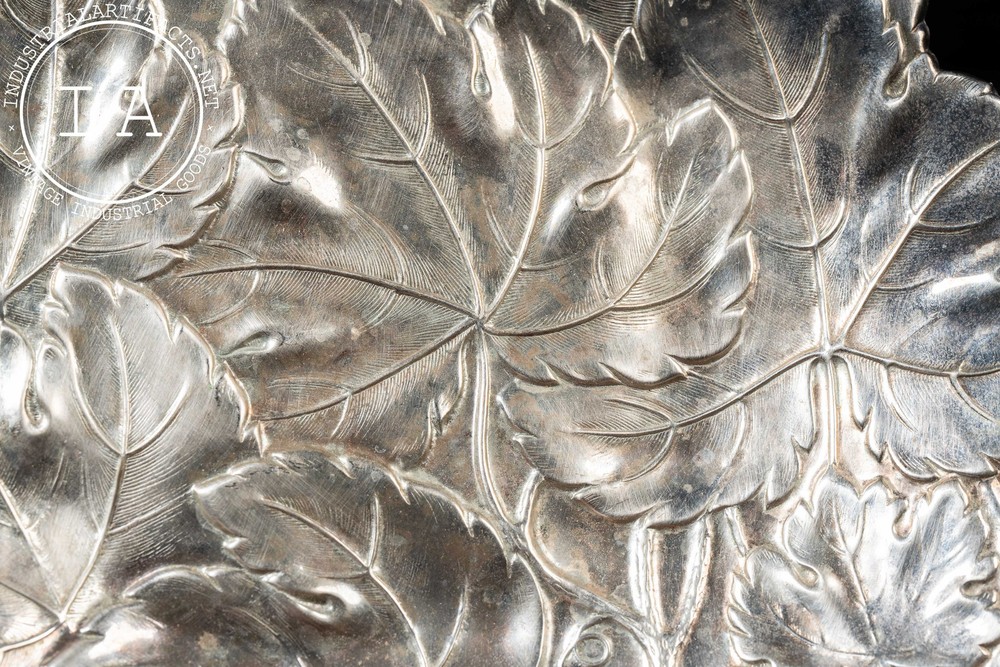 Vintage Gorham Silverplate Grape Leaf Plate