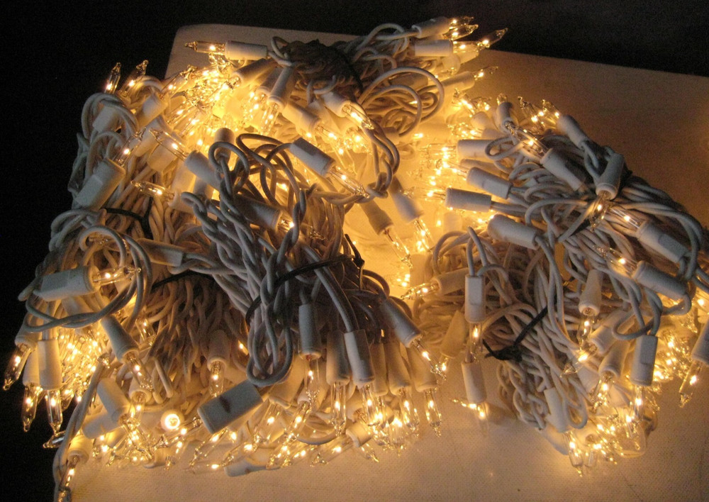 2-Boxes Holiday Time 300ct (each box) Clear Icicle Light White Wire