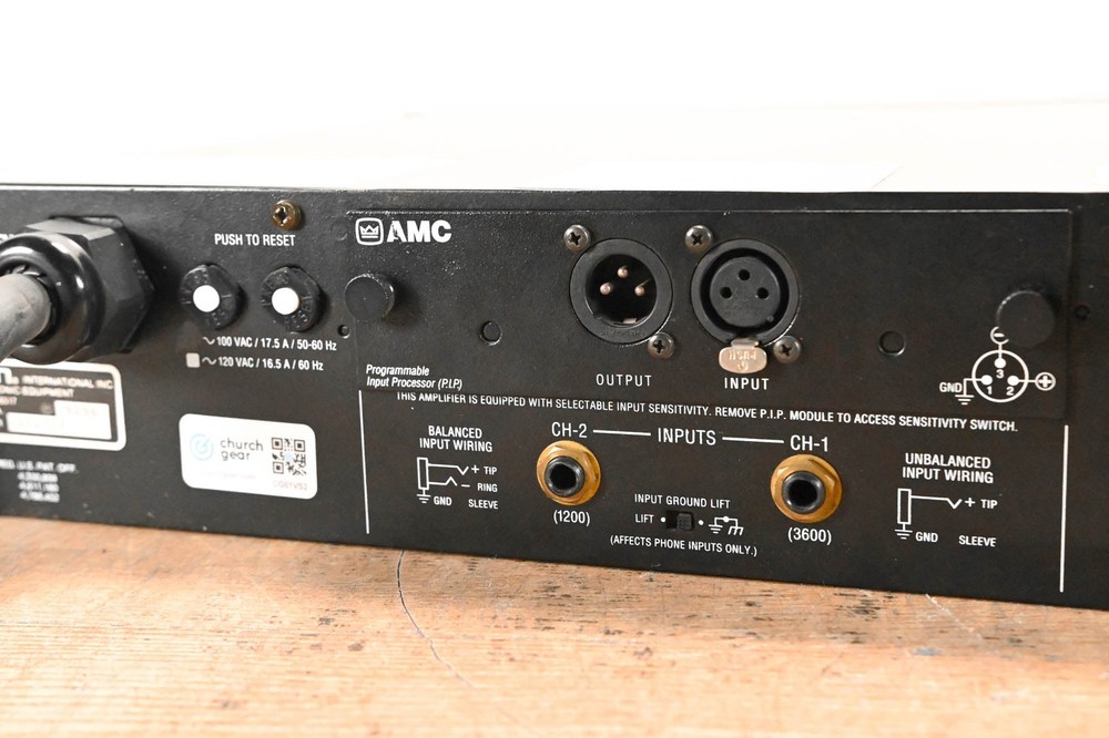 Crown Macro-Tech 36x12 2-Channel Power Amplifier CG01VS2