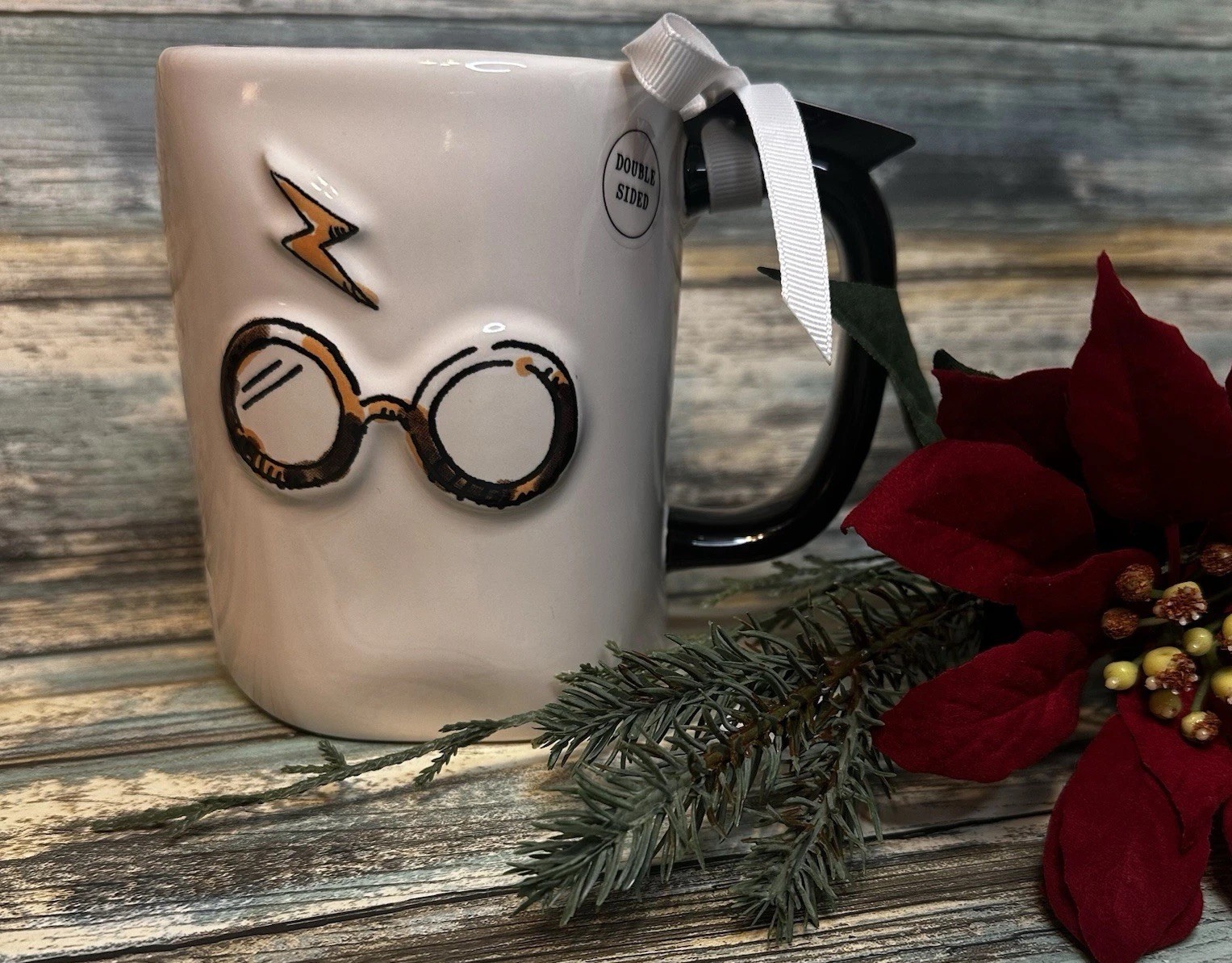 NEW Rae Dunn Harry Potter Mug ⚯ ͛ Glasses and Scar • 2-Sided Design