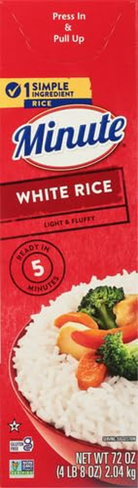 Instant White Rice, 72-Ounce Box, Light and Fluffy, for Quick Dinner Meals