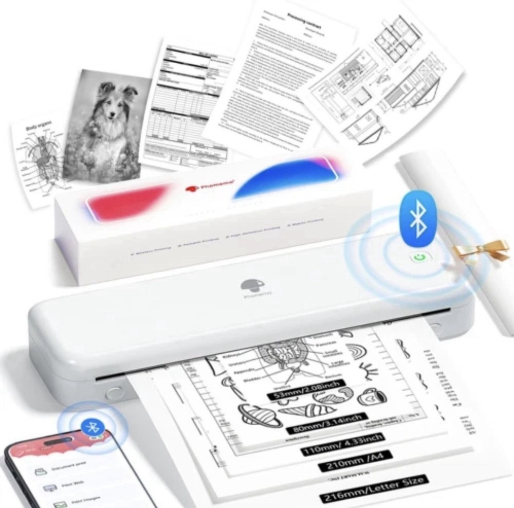 New Phomemo M834 Portable Printer Wireless Bluetooth Thermal Inkless Green