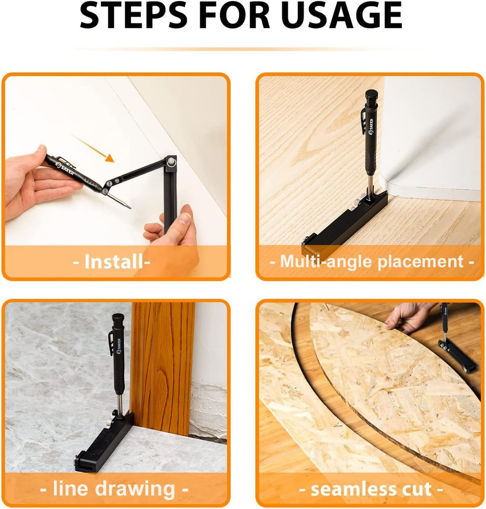 Multi-Function Scribing Tool- Construction Pencil- Aluminum Alloy Scribe Tool wi