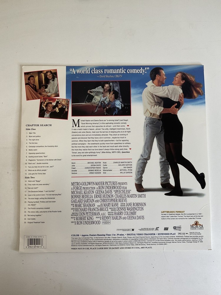 Speechless (Laserdisc, 1995)