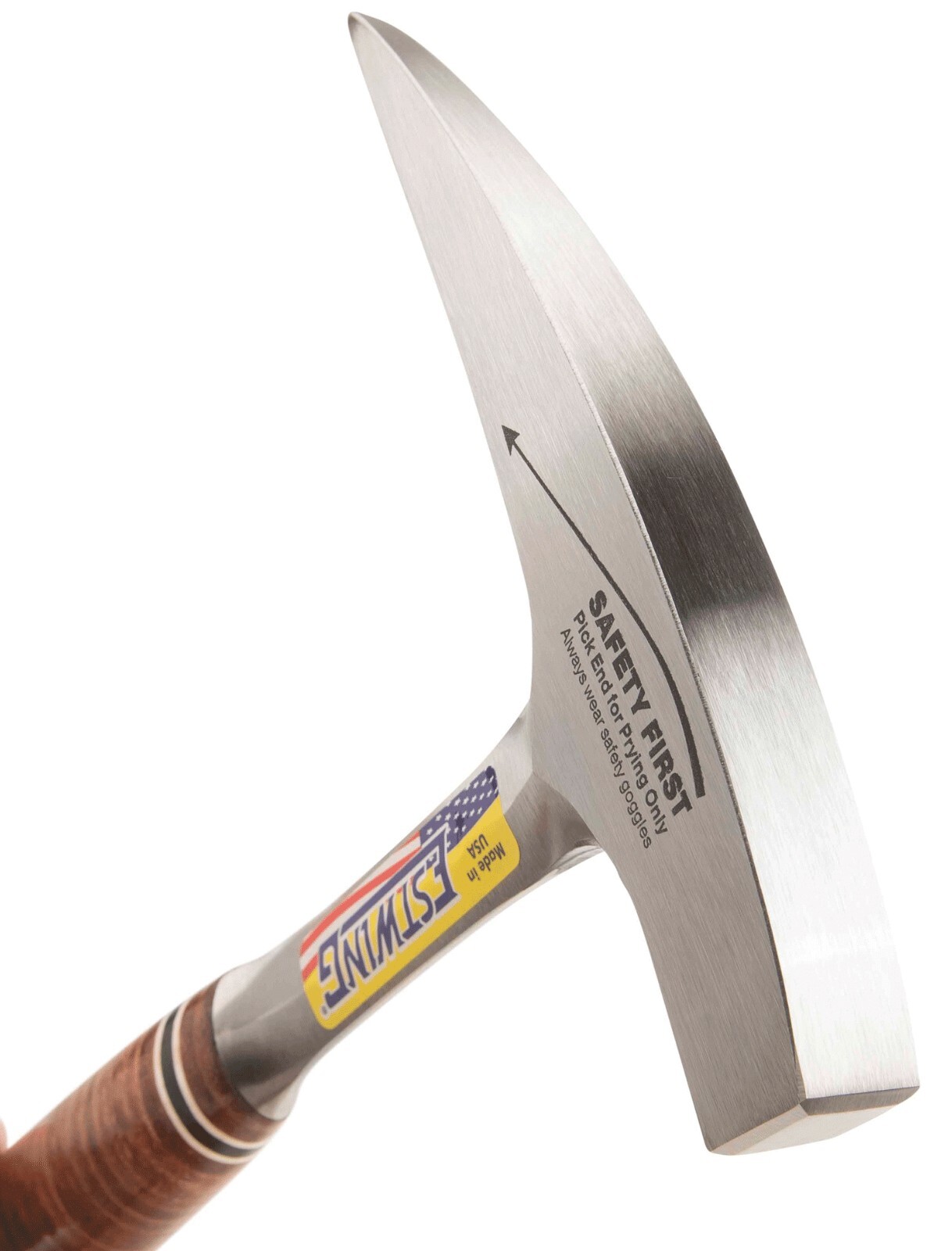 Estwing E30 22oz. Rock Pick, Smooth Face, Genuine Leather Grip, USA Made
